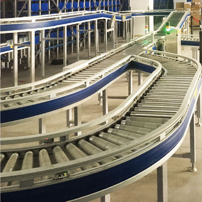 カートンボックスコンベヤ仕分けシステムフレキシブル重力ローラーコンベヤシステム物流仕分け倉庫保管ラック