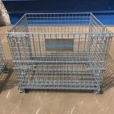 B42 物流倉庫用ストレージケージ ASRS 折りたたみ式ワイヤーメッシュコンテナ