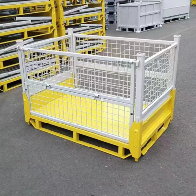 B42 物流倉庫用ストレージケージ ASRS 折りたたみ式ワイヤーメッシュコンテナ